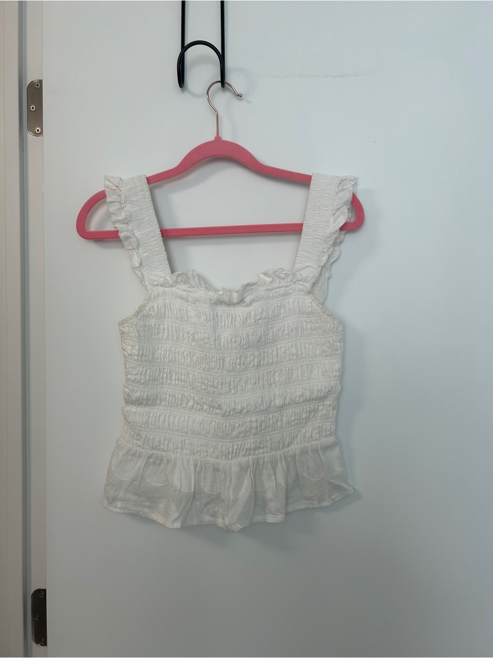 Greylin Smocked Ruffle Tank Top
